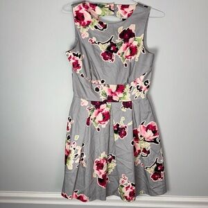 Closet London Gray Pink Floral Dress 8